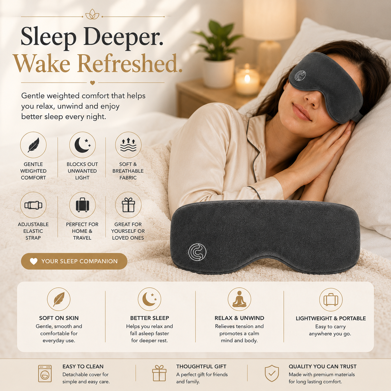 Weighted Eye Mask