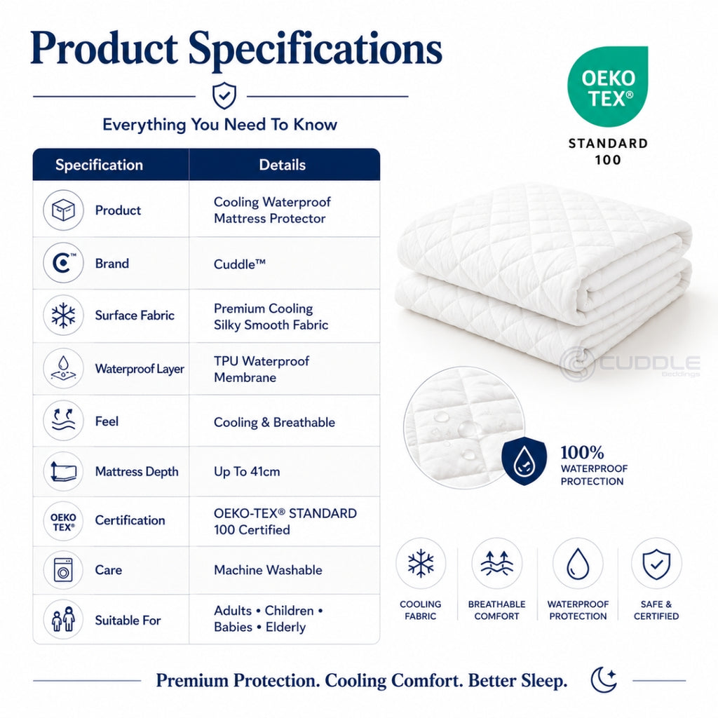 Cooling Waterproof Mattress Protector