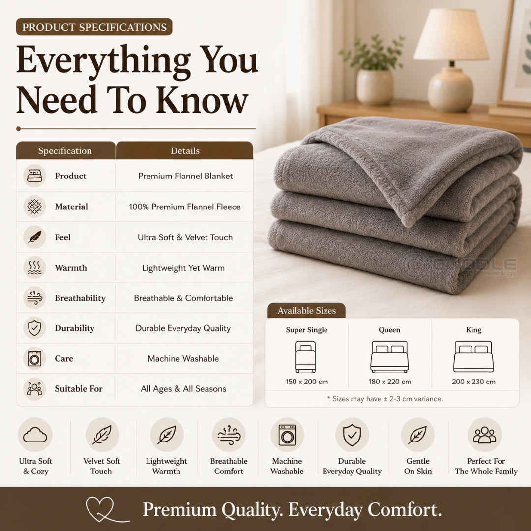 Coral Fleece Flannel Blanket