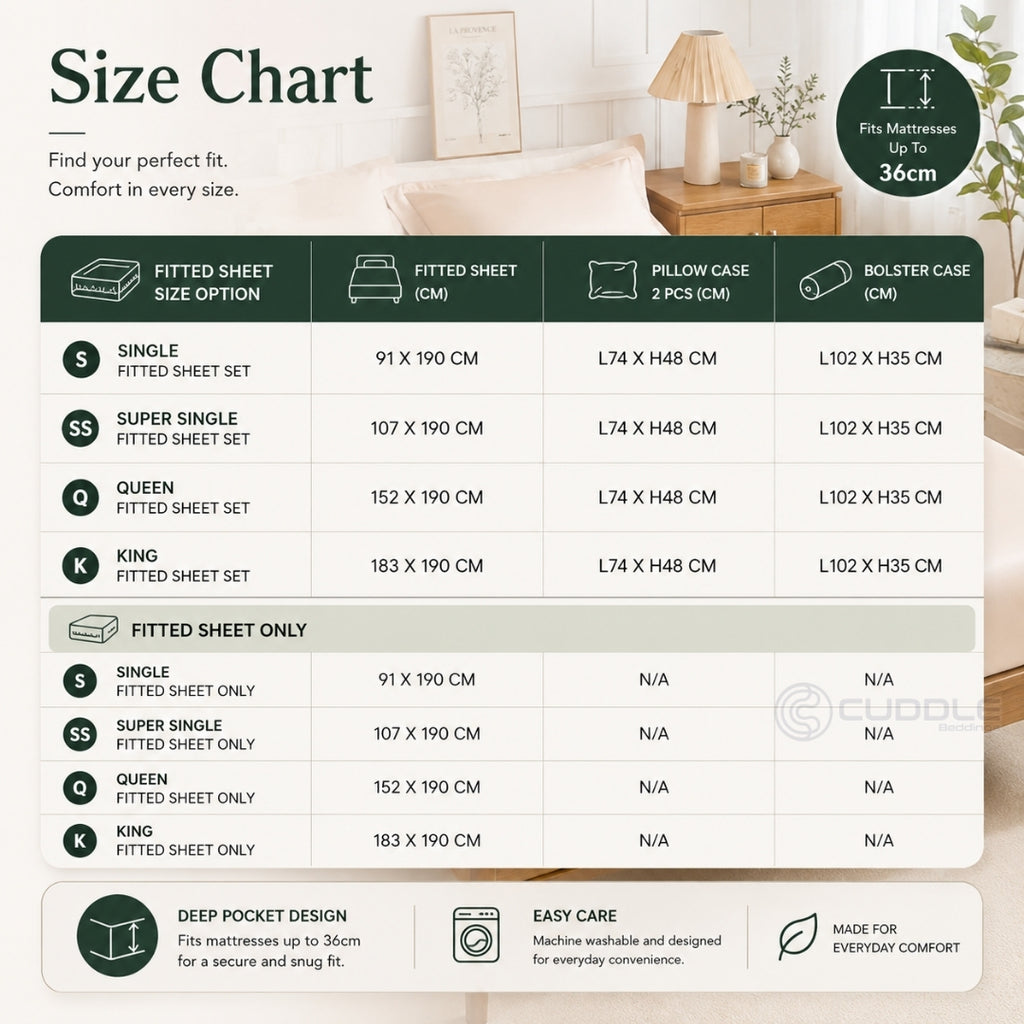 Tencel™ Lyocell Fitted Sheet / Fitted Sheet Set