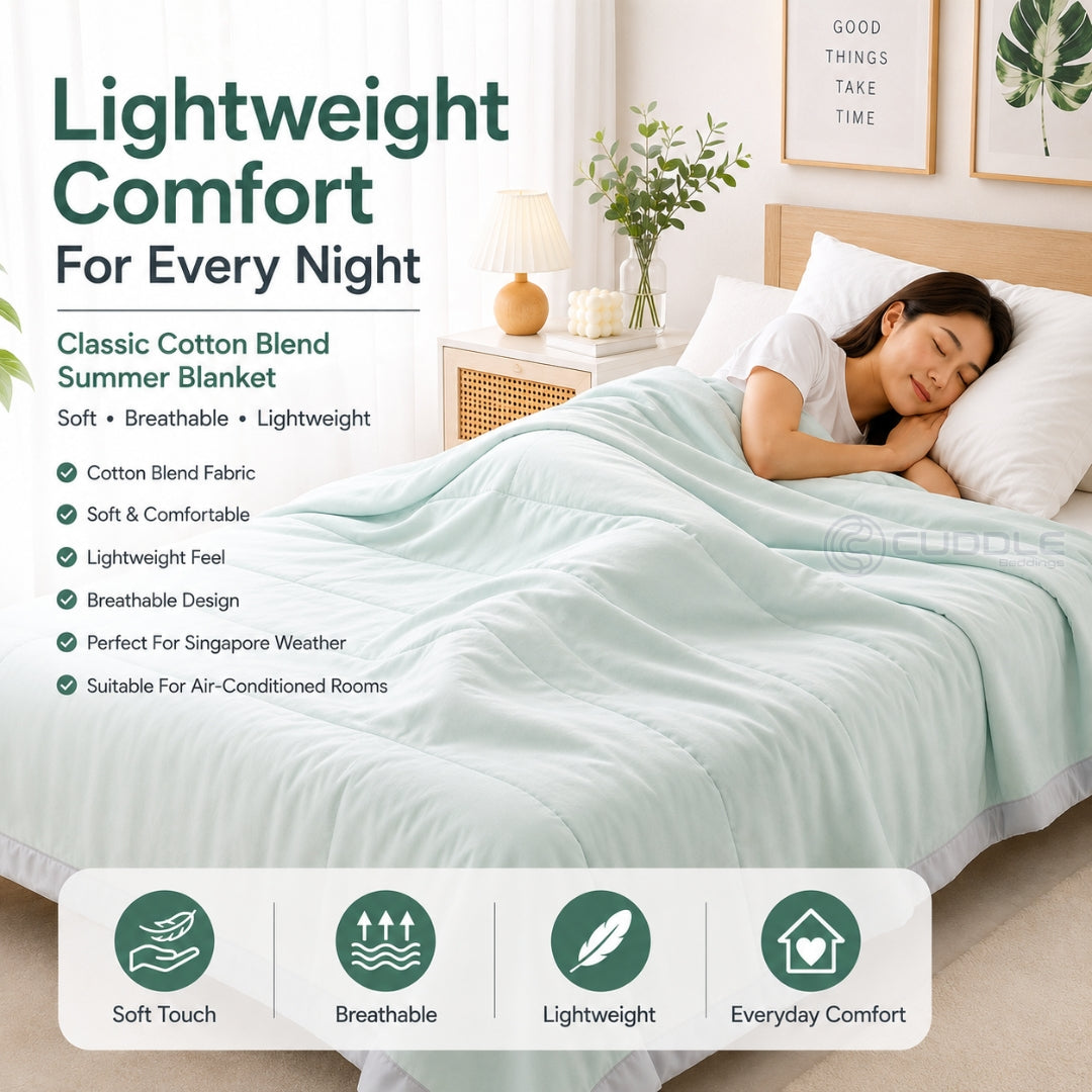 Cotton Blend Classic Summer Blanket