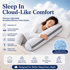 Cooling Shredded Memory Foam Bolster / Adjustable Firmness