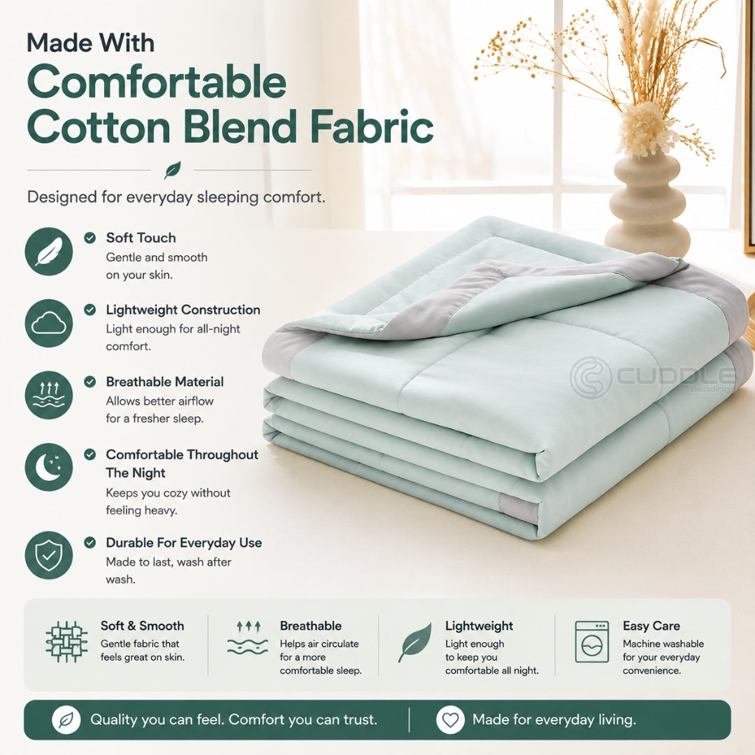 Cotton Blend Classic Summer Blanket