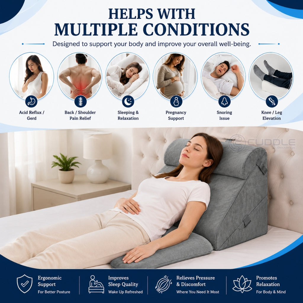 7-in-1 Adjustable Bed Wedge Pillow