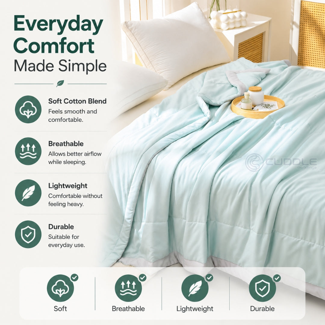 Cotton Blend Classic Summer Blanket