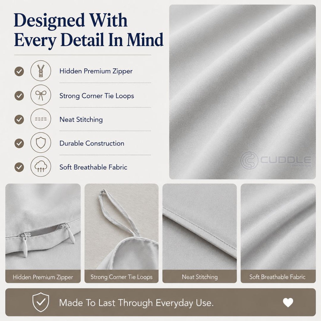 Bamboo 270° 3-Sided Zipper Duvet Cover