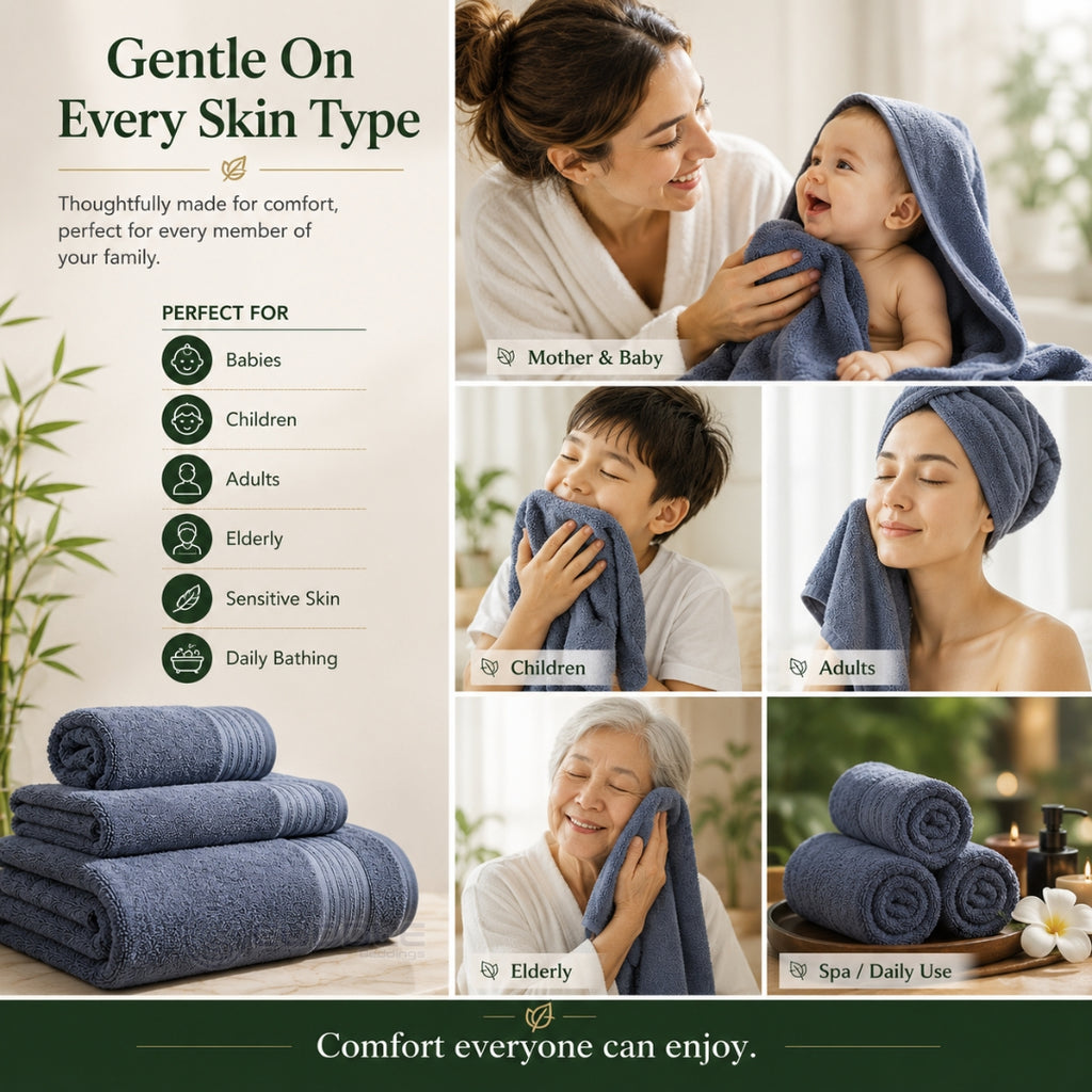 Premium Bamboo Hand & Bath Towel