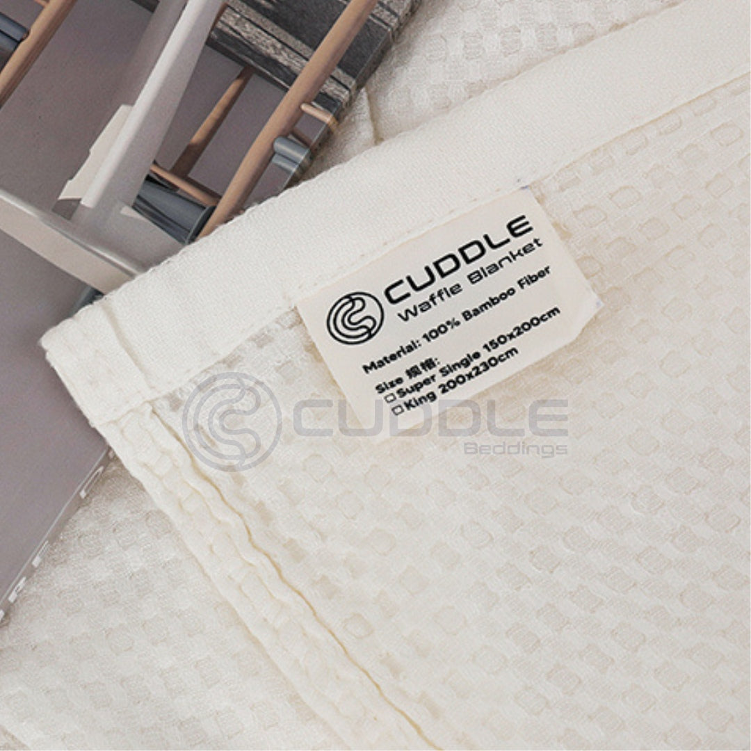 Bamboo Waffle Cooling Throw Blanket