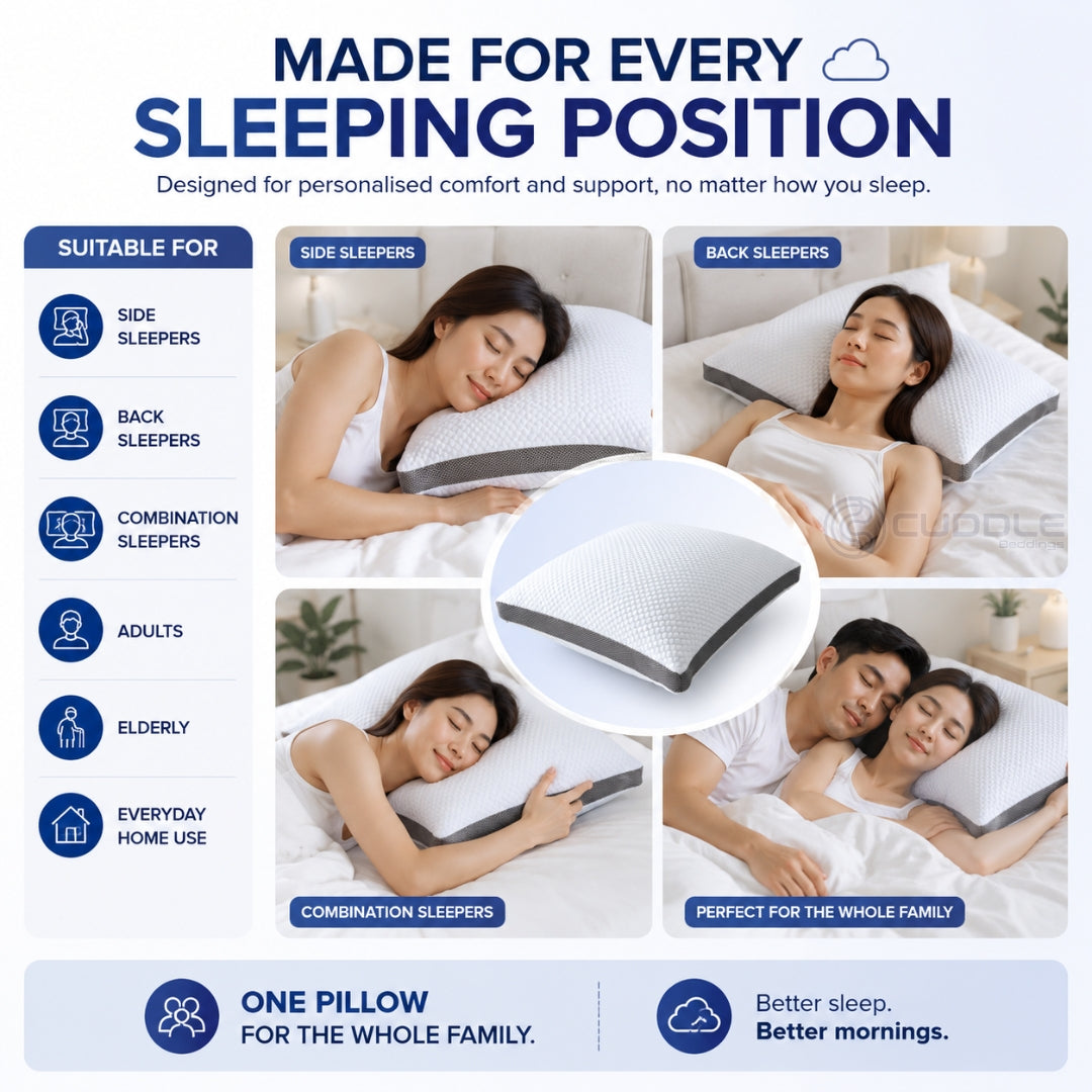 Cooling Shredded Memory Foam Pillow / Height Adjustable Pillow
