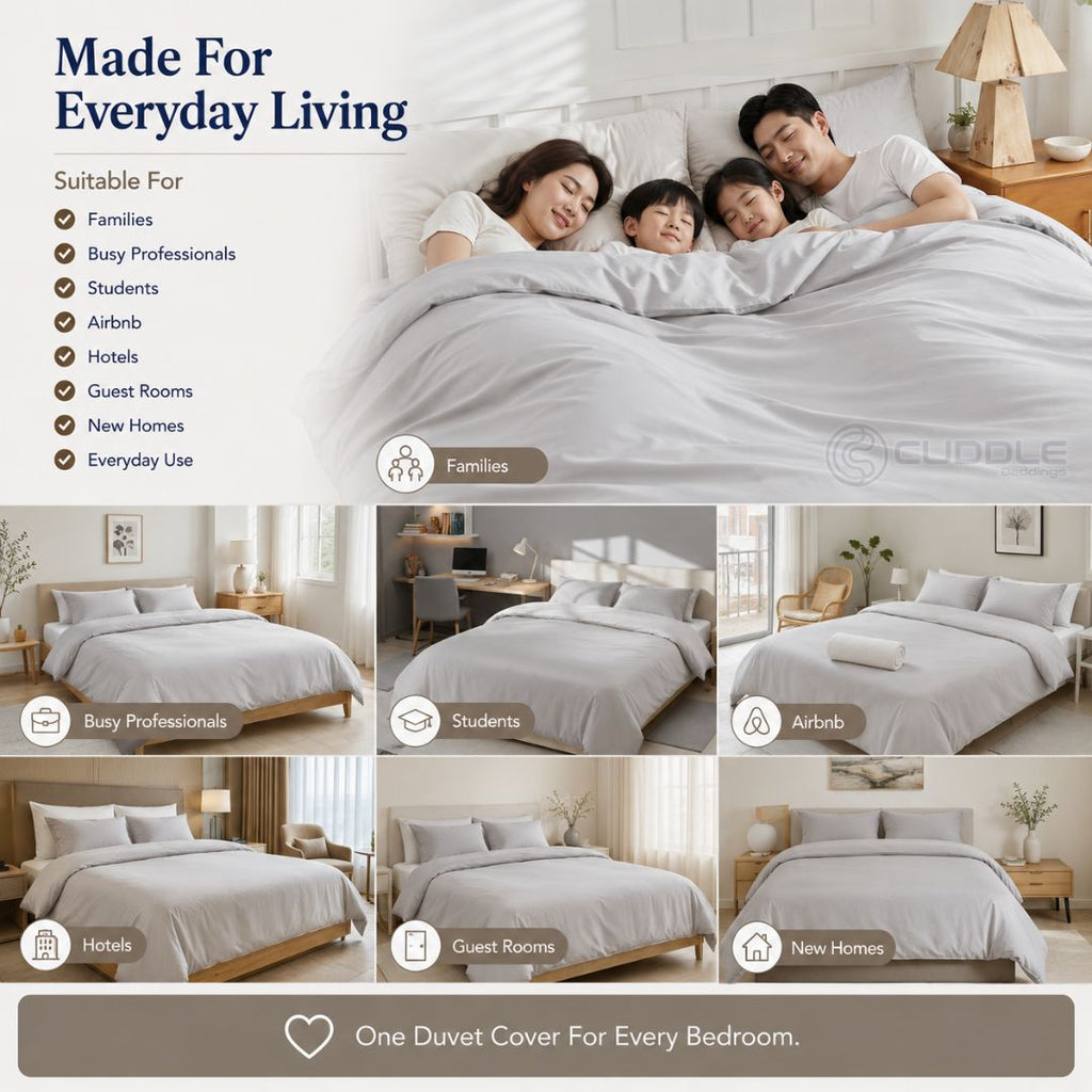 Bamboo 270° 3-Sided Zipper Duvet Cover