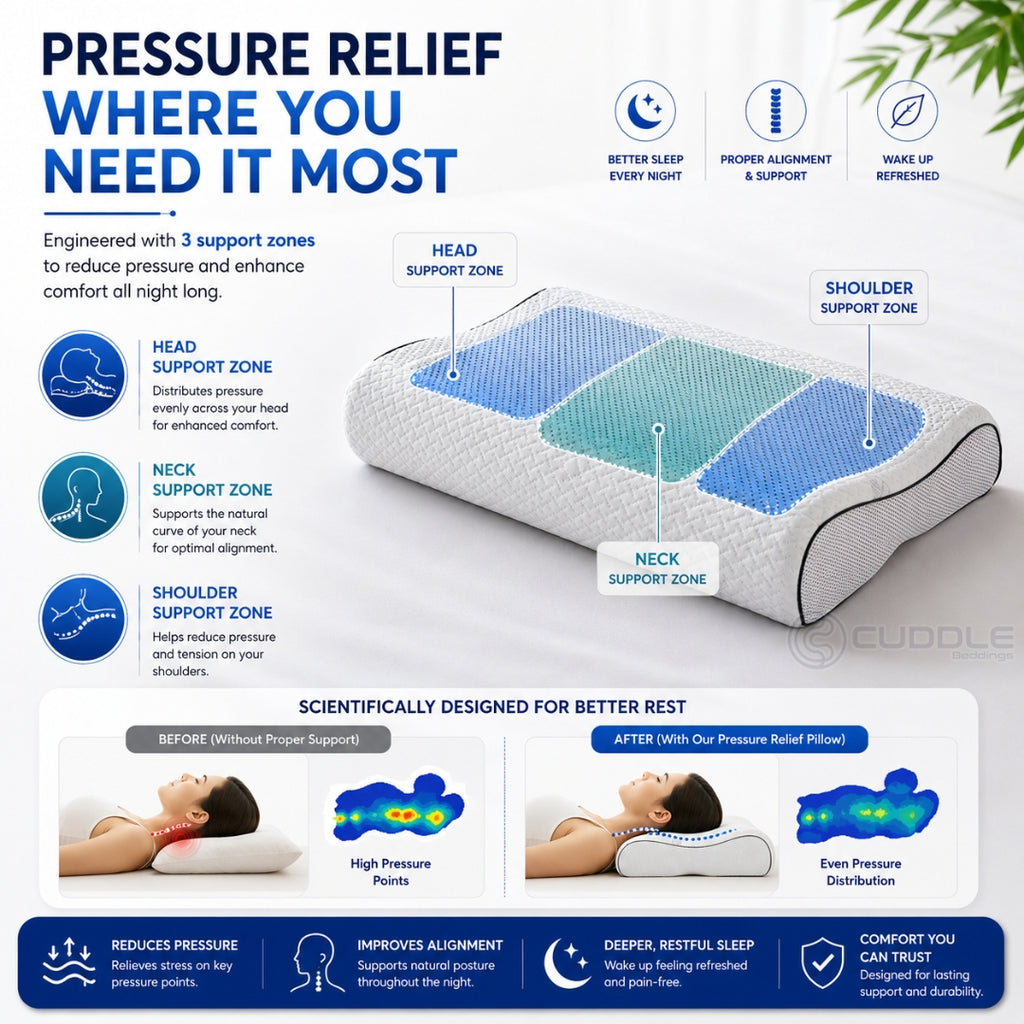 Bamboo Charcoal Cooling Gel Memory Foam Pillow