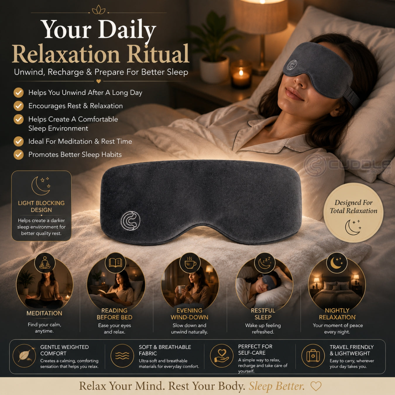 Weighted Eye Mask