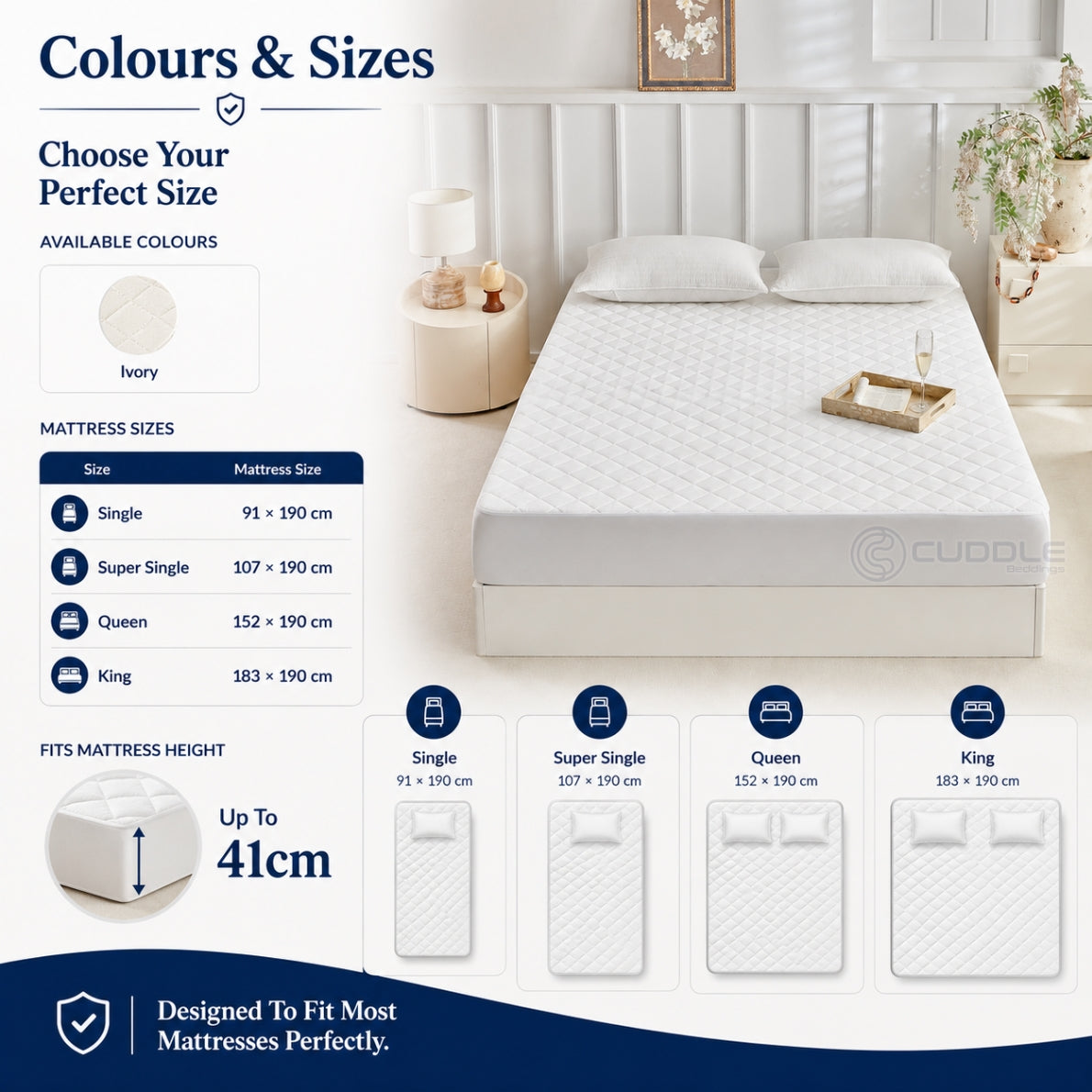 Cooling Waterproof Mattress Protector