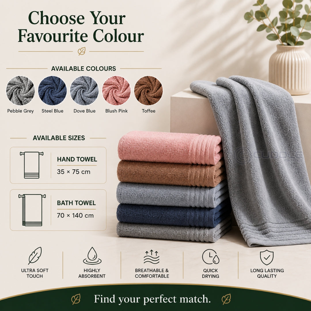 Premium Bamboo Hand & Bath Towel