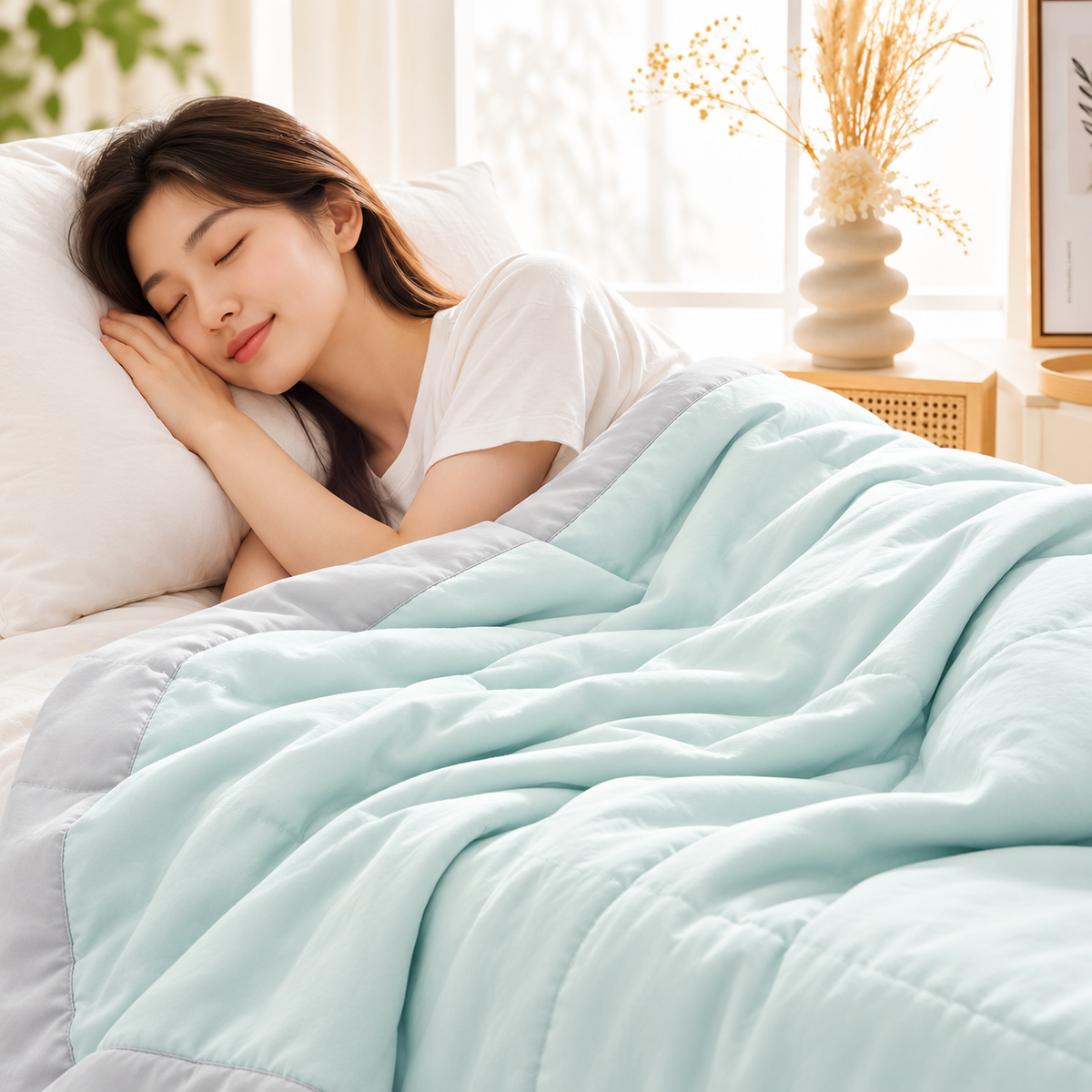 Cotton Blend Classic Summer Blanket