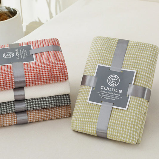 Bamboo Waffle Cooling Throw Blanket