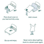 Deluxe Set - Cool 2.0 Bamboo Fiber Weighted Blanket & Duvet Cover Set & Weighted Lap Pad & Weighted Eye Mask