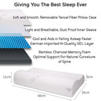 Bamboo Charcoal Cooling Gel Memory Foam Pillow